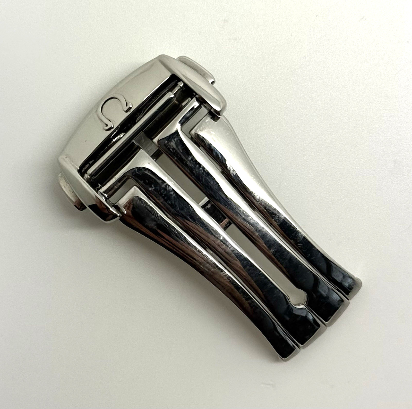 Omega 18mm Polished Stainless Steel Deployment Buckle 94521813 Authentic OEM