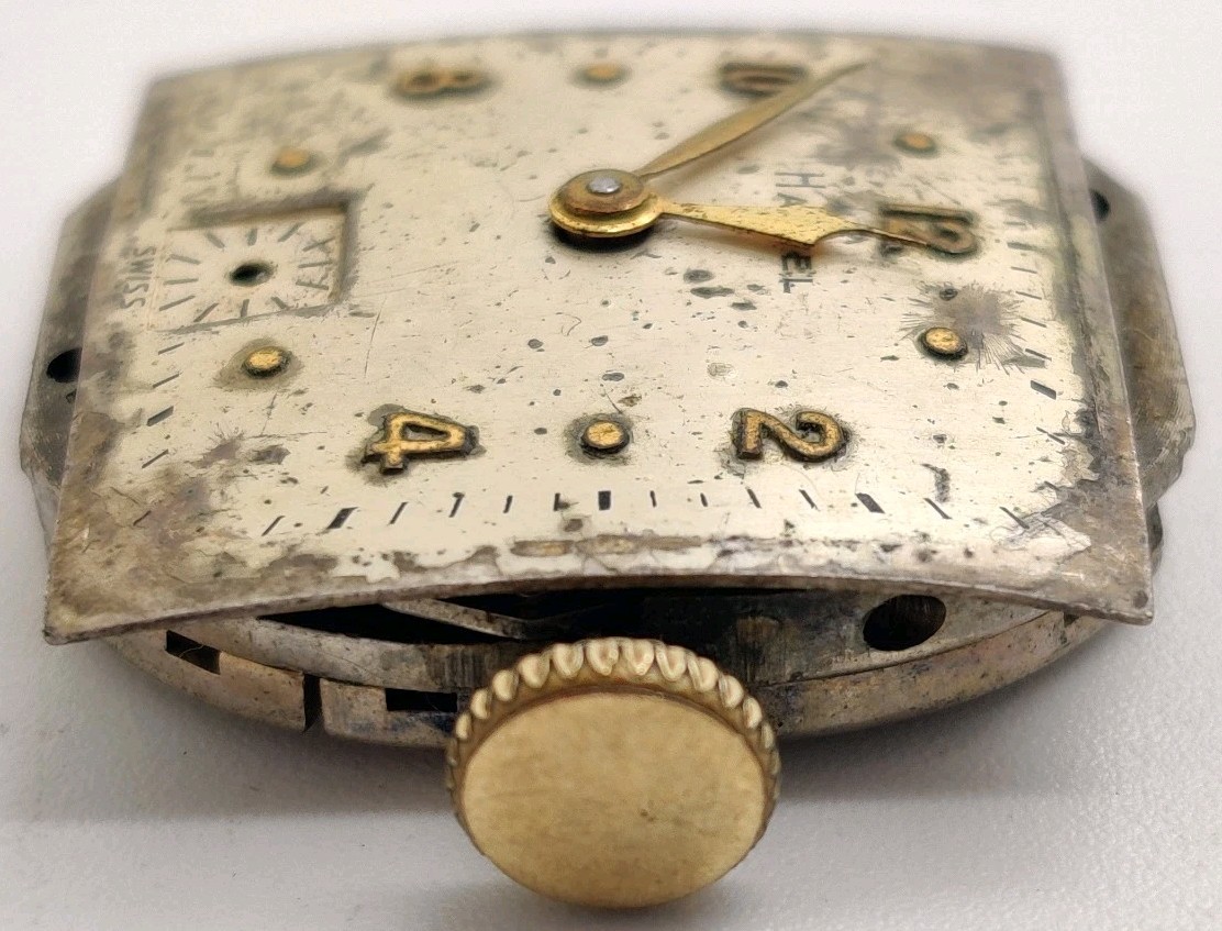 Rare Harvel High Grade Fleurier FEF 86 17 Jewel watch movement Runs For Repair