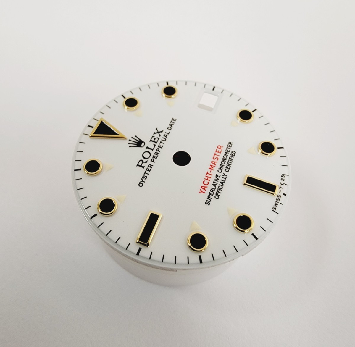 Geniune Rolex Yachtmaster Dial for 35mm White Luminous Markers 168623 168628