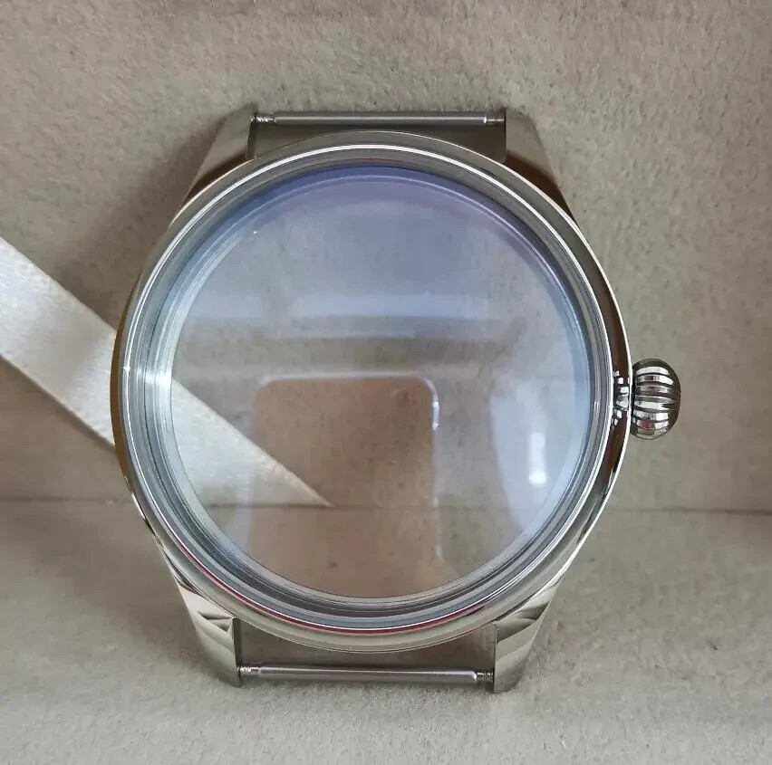 44mm Sterile 316L Steel Watch Case fit ETA 6497/6498 Tianjin ST36 Movement