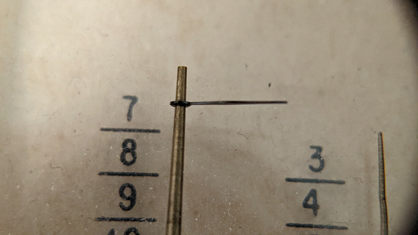 Universo MINUTE HAND BLACK. approx 7mm long from center of hole. HOLE: 70. Unive