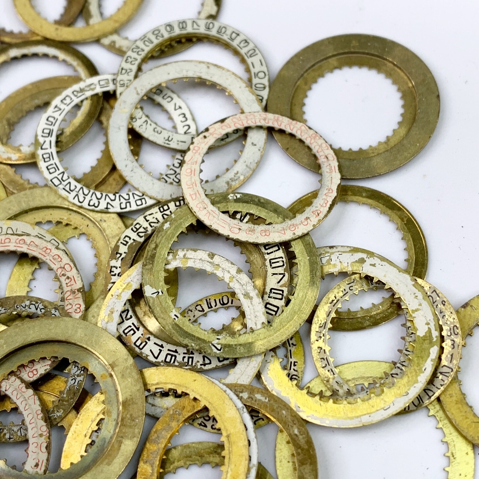 25 Calendar Day Date Dial Disc Number Watch Part Steampunk Watchmaker Lot Repair