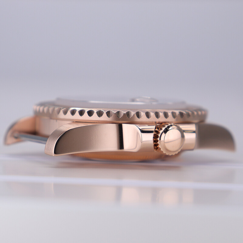 40mm Rose gold Watch Cases sapphire glass For Seiko Nh35 Nh36 Movement SUB GMT