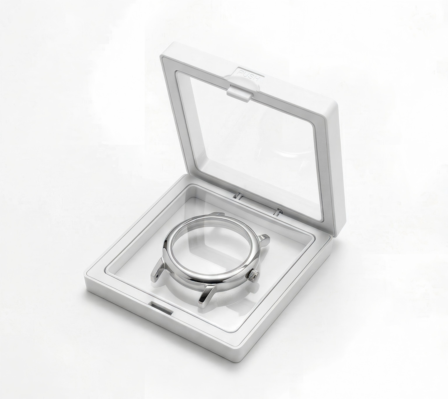 30mm glass Silver Watch Case back cover waterproof ring for GL22 Movement