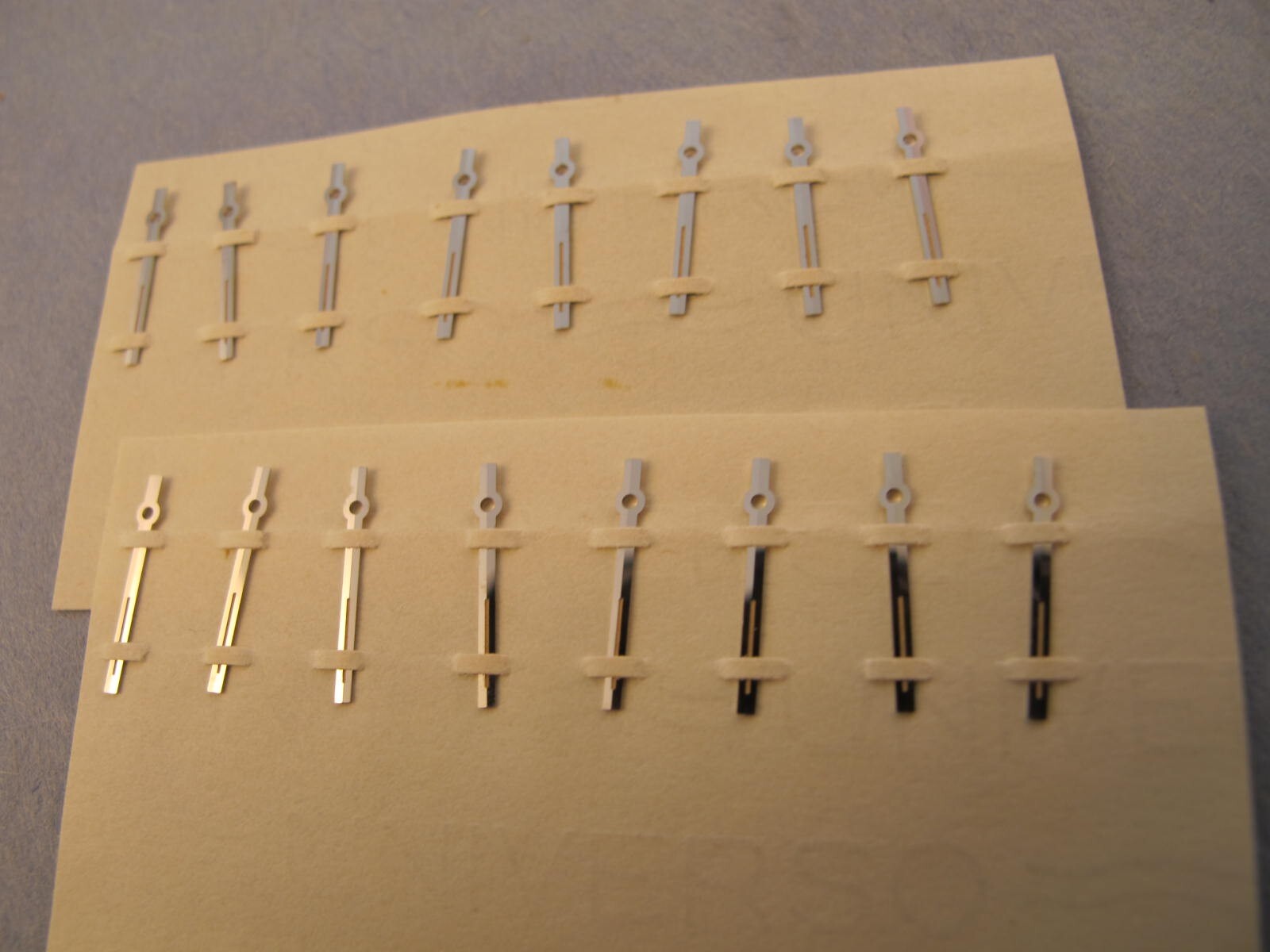 LECOULTRE NOS HAND SET MEMOVOX WHITE STICK WITH TRITIUM INSERTS 6.5/10MM #56
