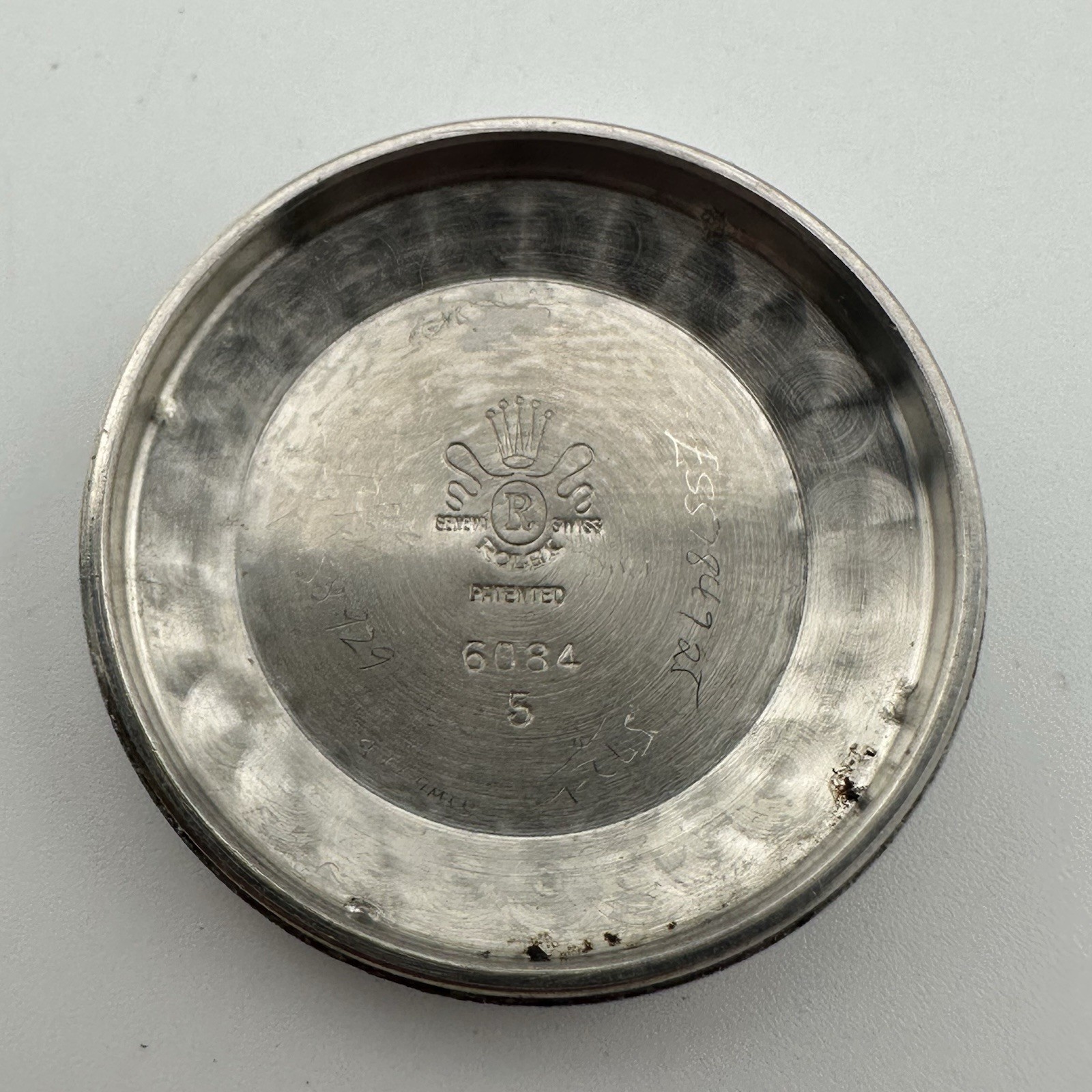 ROLEX STEEL OYSTER PERPETUAL 6084 BREVET 34MM BUBBLE BACK CASE BACK BAC G2U