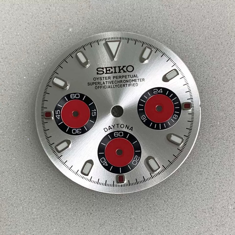 29.8mm Multi-functional Watch Dial Green Luminous For VK63 Movement Accessories