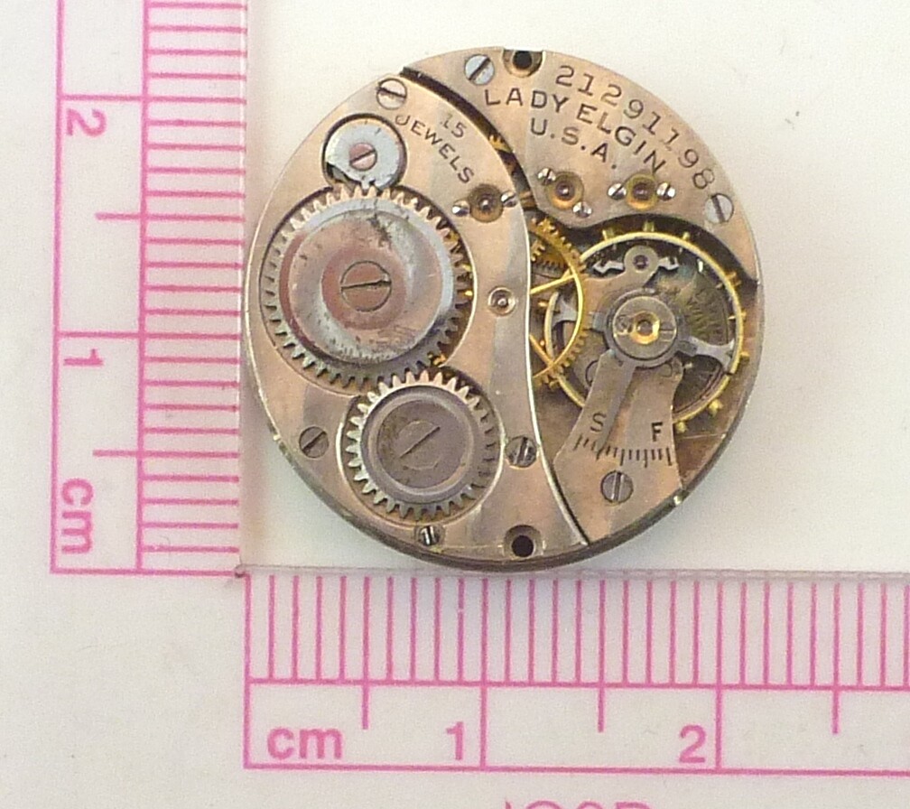 Antique Elgin Lady Elgin 4444 Pocket Watch Movement – Parts / Repair