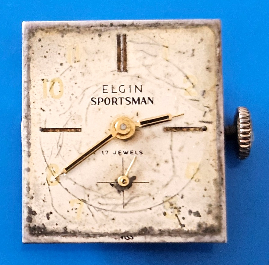 ELGIN SPORTSMAN 794 17J Watch Movement (REMOVED FROM GOLD CASE/BALANCE RUNS) 16