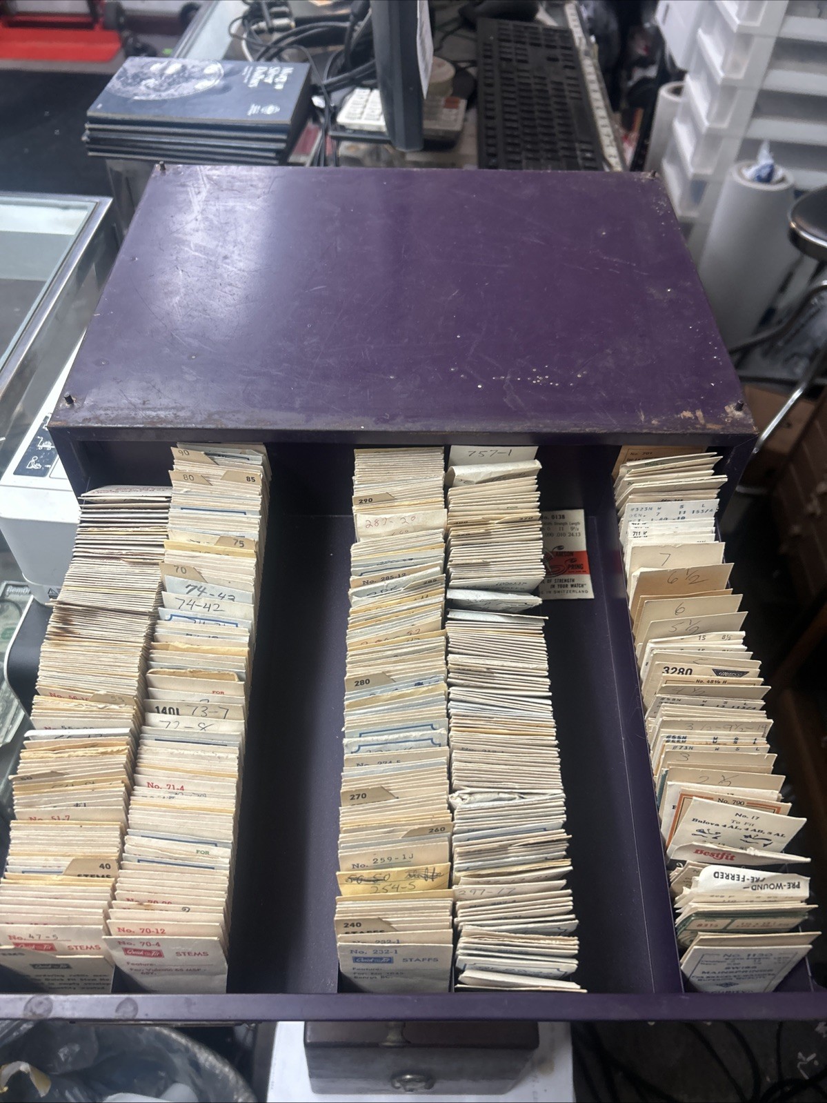 Watch Parts And Cabinet Assortment Stems,Staffs and Mainsprings