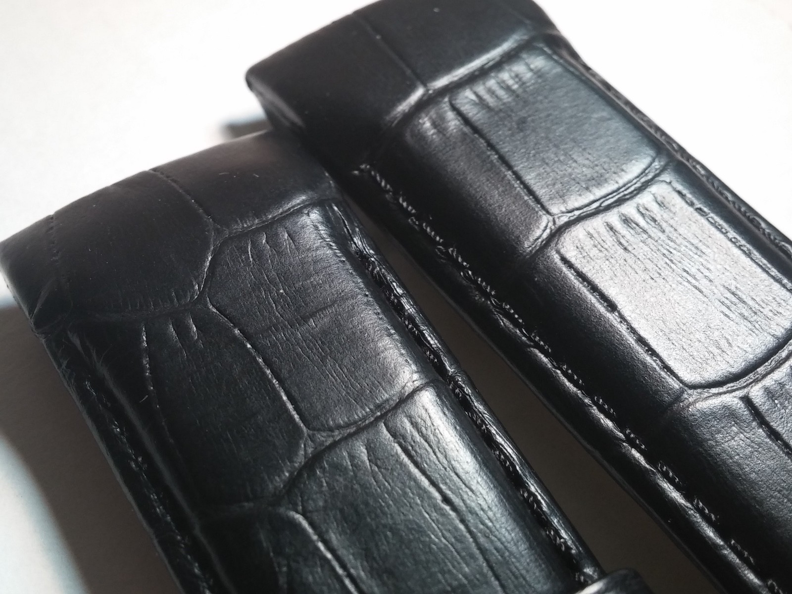 Genuine Tissot Band/Strap BLACK ALLIGATOR, 120×75 length, 24/22mm Damage
