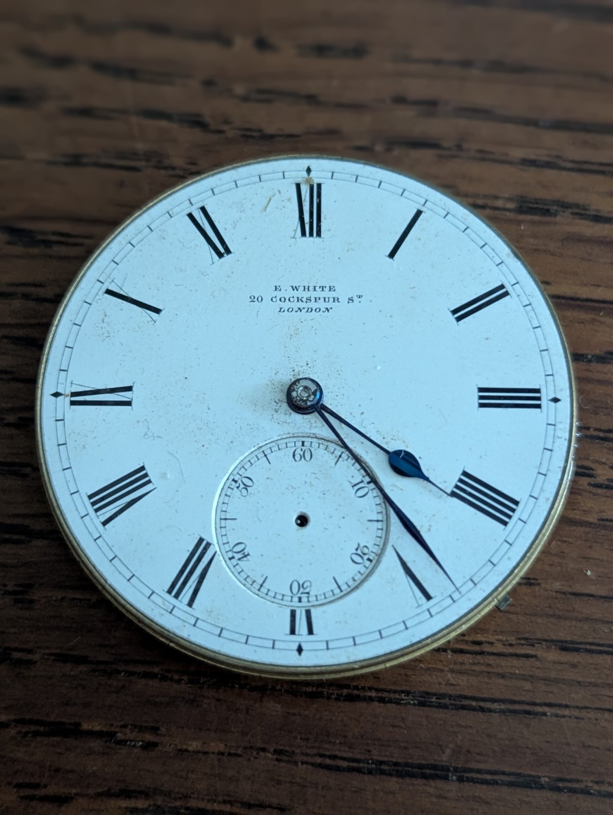 E White, London, Going Barrel Pocket Watch Movement to Restore #S728