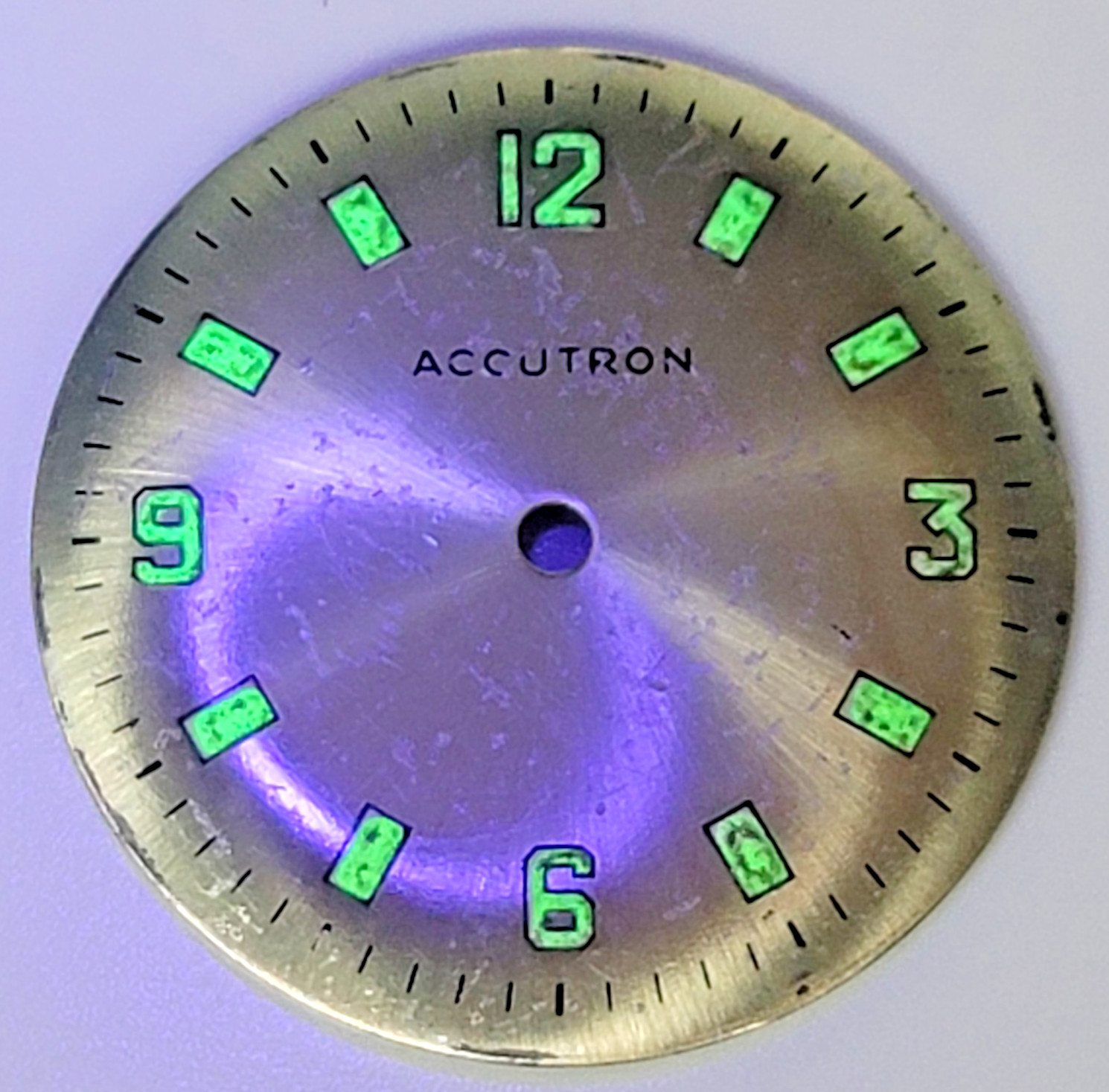 Vintage Bulova Accutron 214 Original Luminous Dial 28.5mm T Swiss T – WP1-07