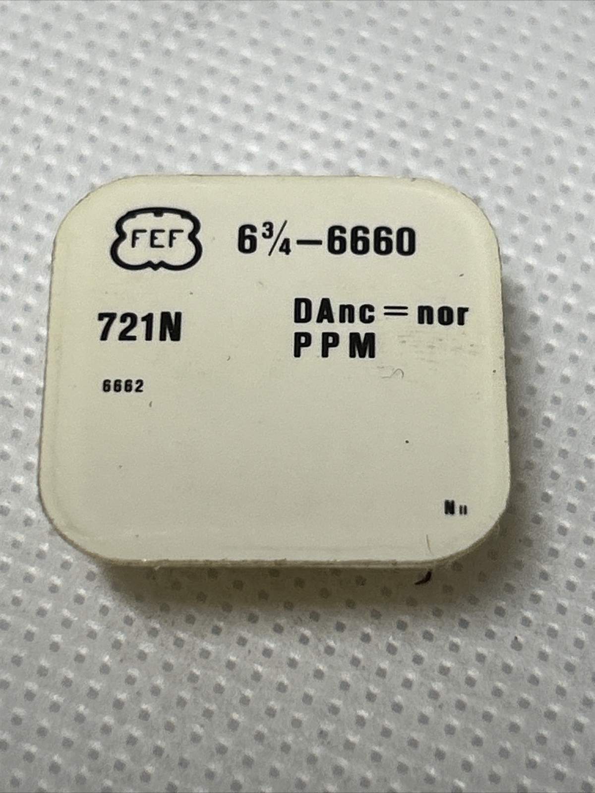 FEF 6660 Balance Complete Watch Part #721/1847 New Old Stock