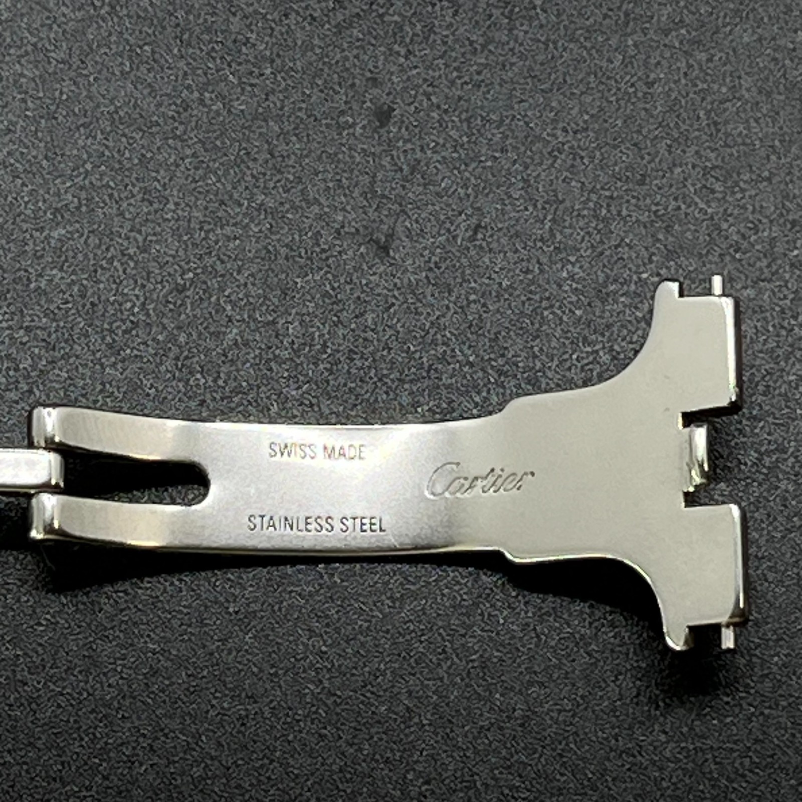 Genuine Cartier Stainless Steel Deployment Buckle Clasp 17.5mm Watch Parts