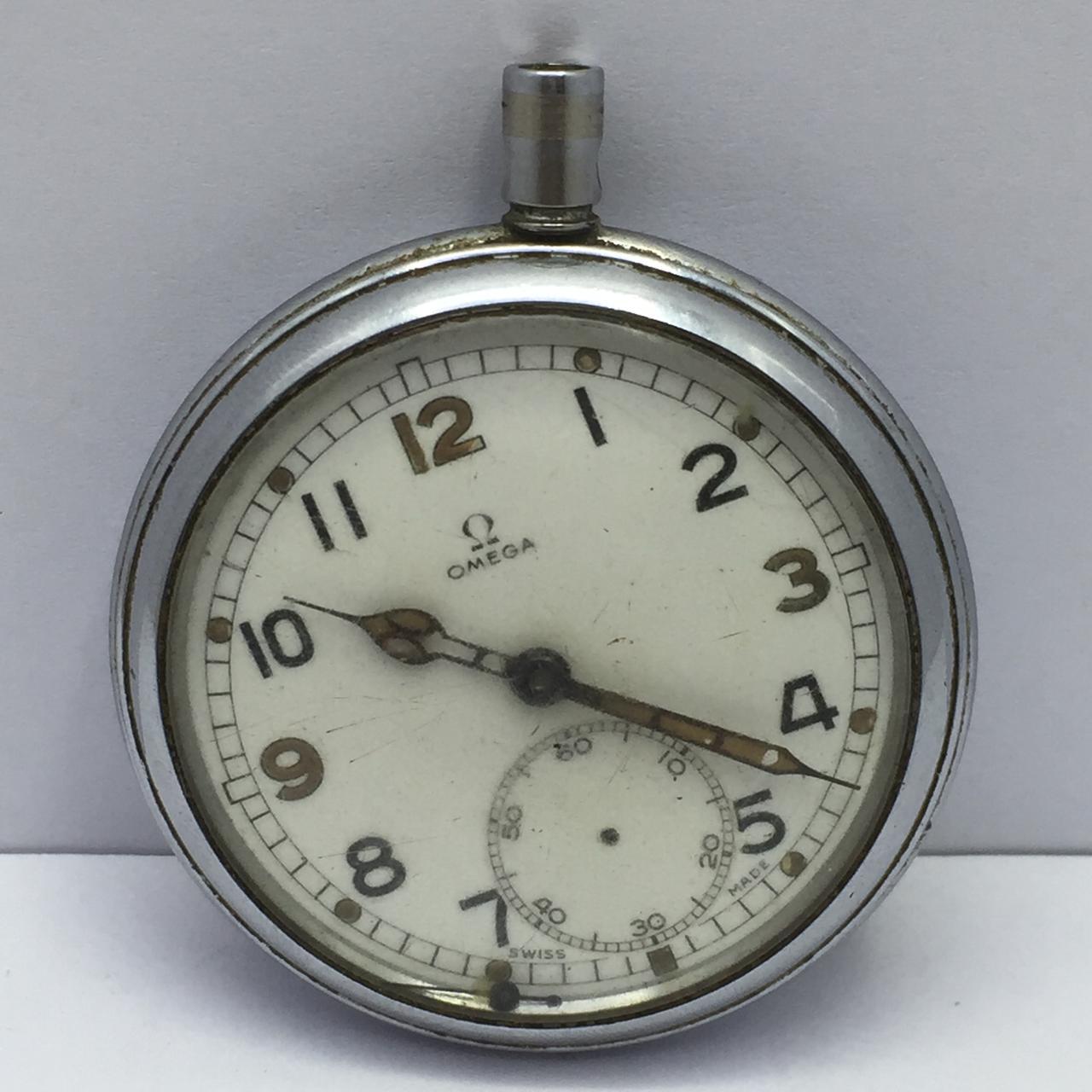 Omega 1140 Military Dial Cal.38-5L T1 Vintage Pocket Watch For Parts SBZ79RM10