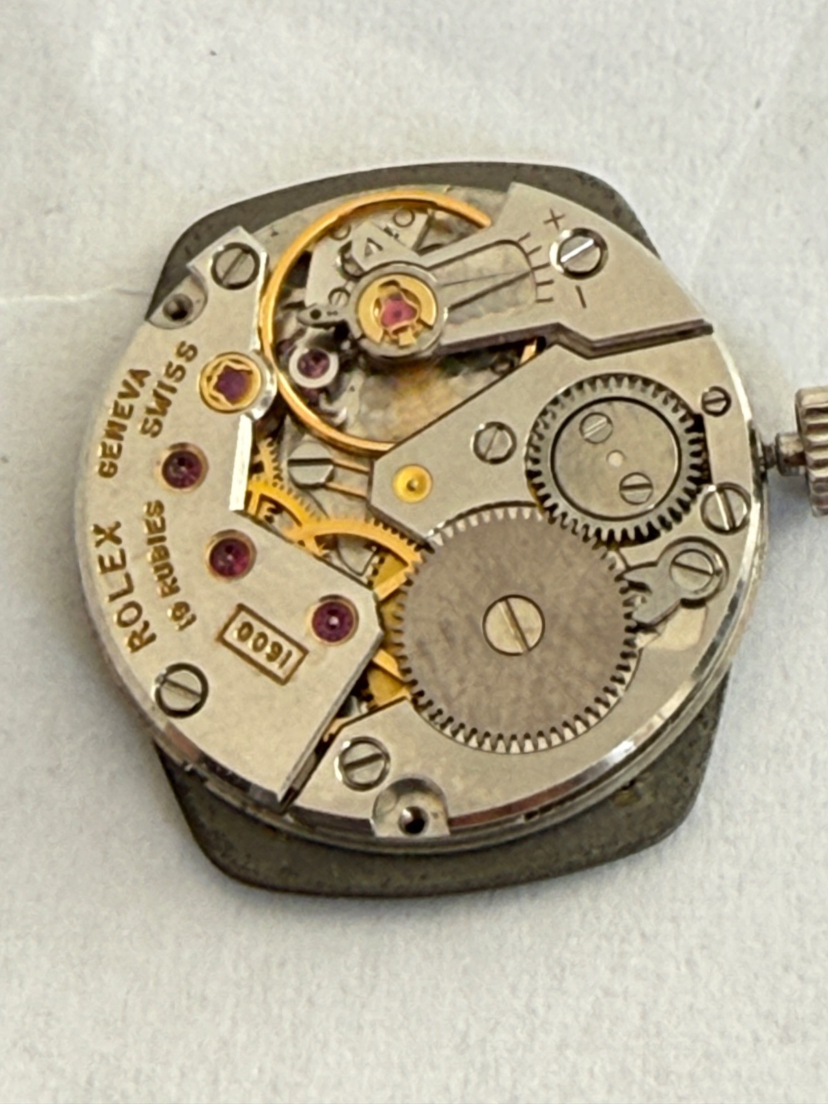 ROLEX Cellini Movement Cal.1600 Hand Ladies gray Dial size 19mmx 23mm working
