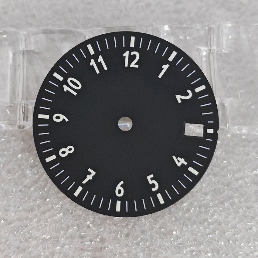 28.5mm Single / No Calendar Watch Dial Green Luminous for NH35/36/4R/7S Movement