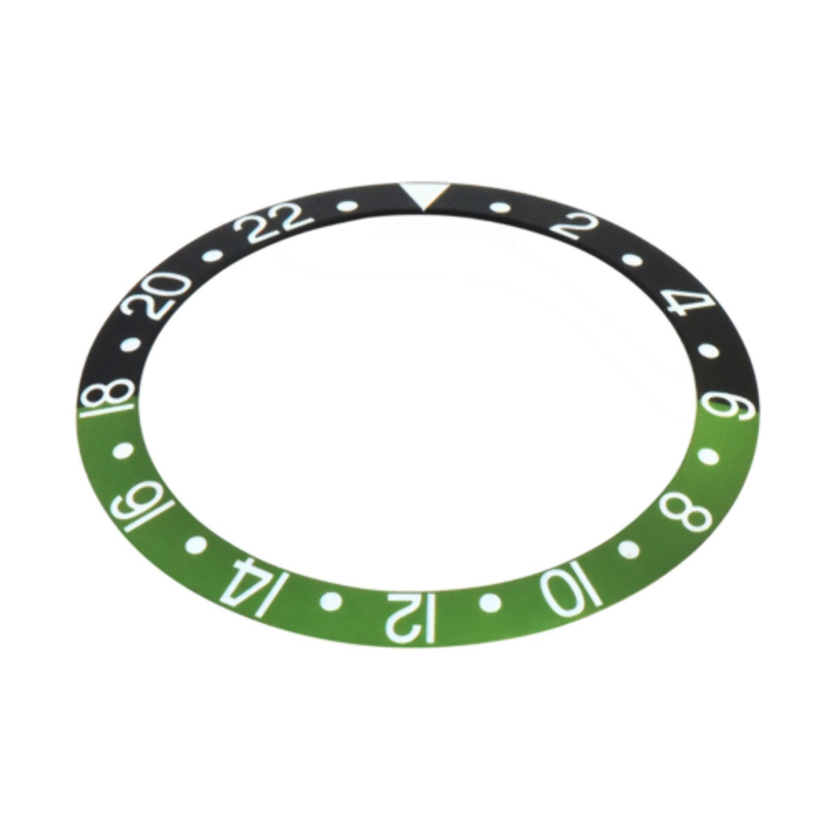 37.70×30.70mm Black Green Aluminum Replacement Bezel Insert Diver Watch