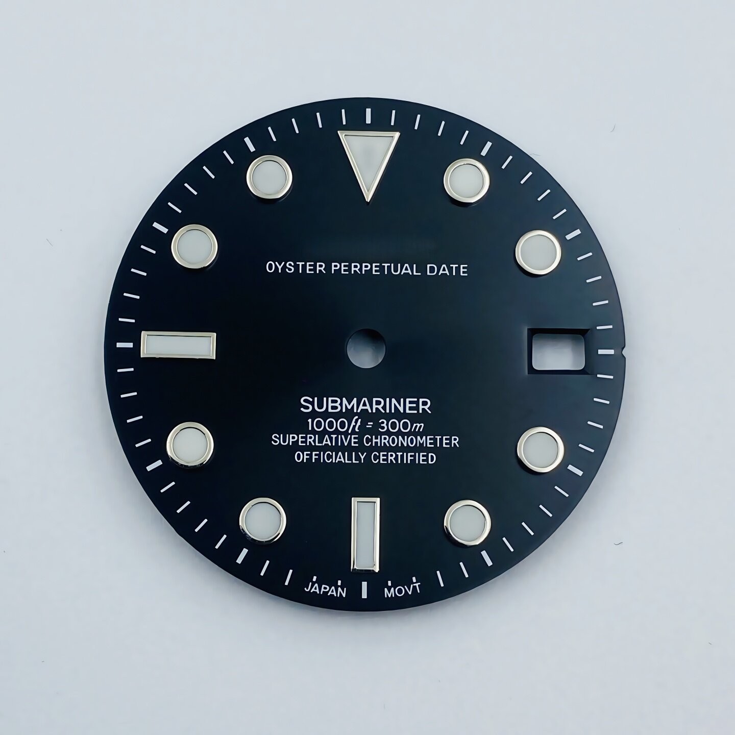 28.5mm SUB Sun Pattern Watch Dial Blue Green Lume for Nh35 Nh36 Movement Parts