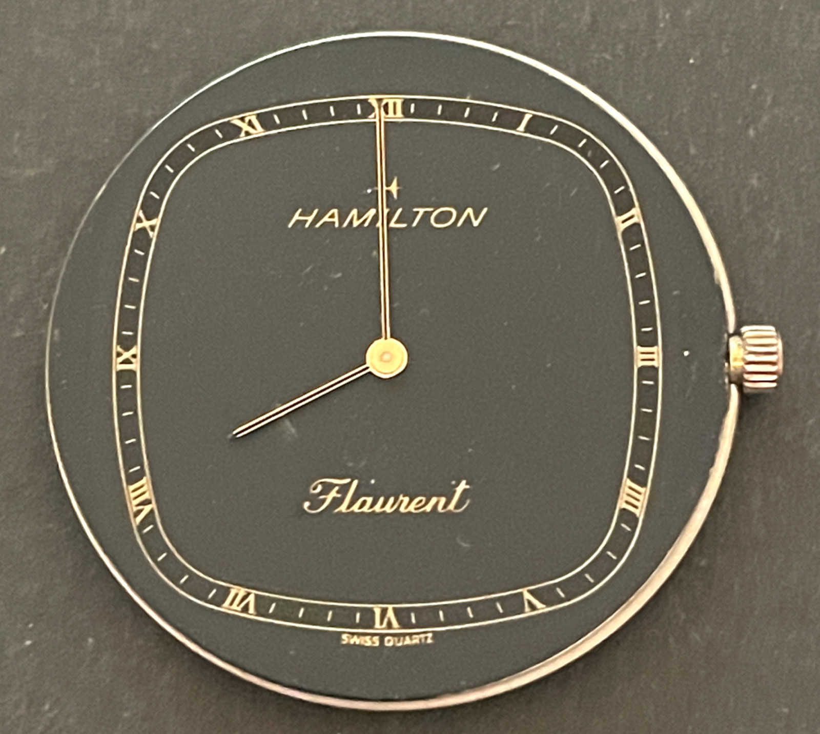 Vintage Hamilton Flaurent Men’s Watch Movement Quartz Untested ETA 210.001 Swiss