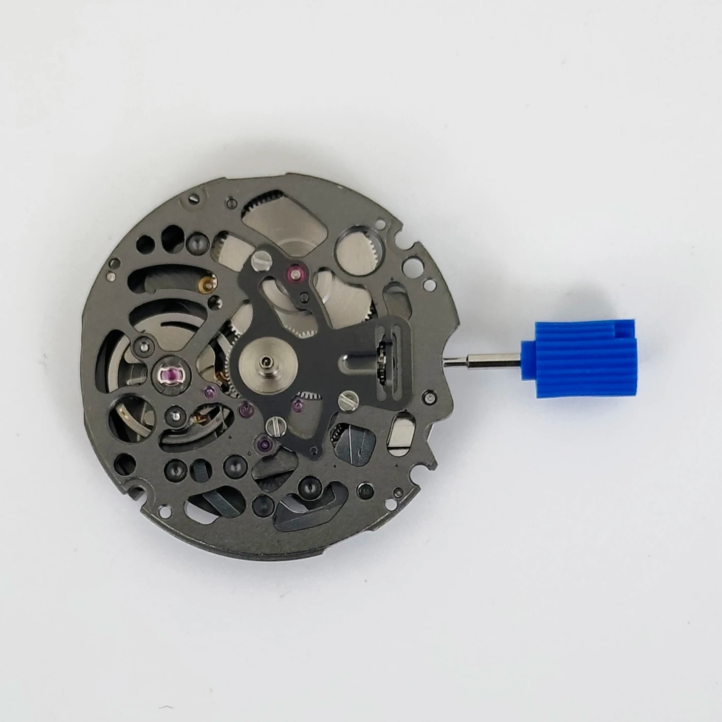 Genuine Seiko NH72A Black Skeleton Automatic Watch Movement 24J NH72 Japan +Stem