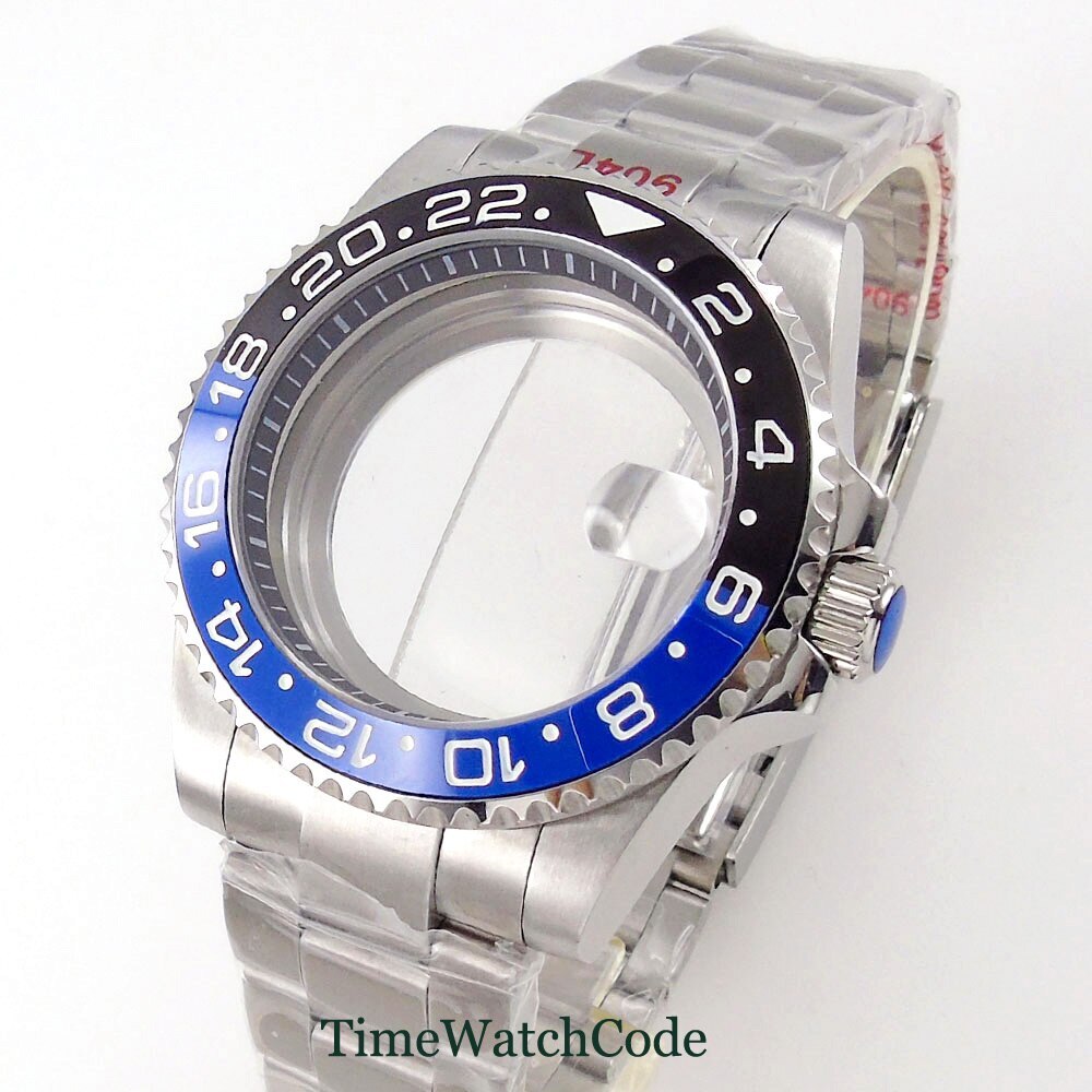 Sapphire Crystal Watch Case 40mm Chapter Ring Fit NH35A NH36A ETA2824 PT5000