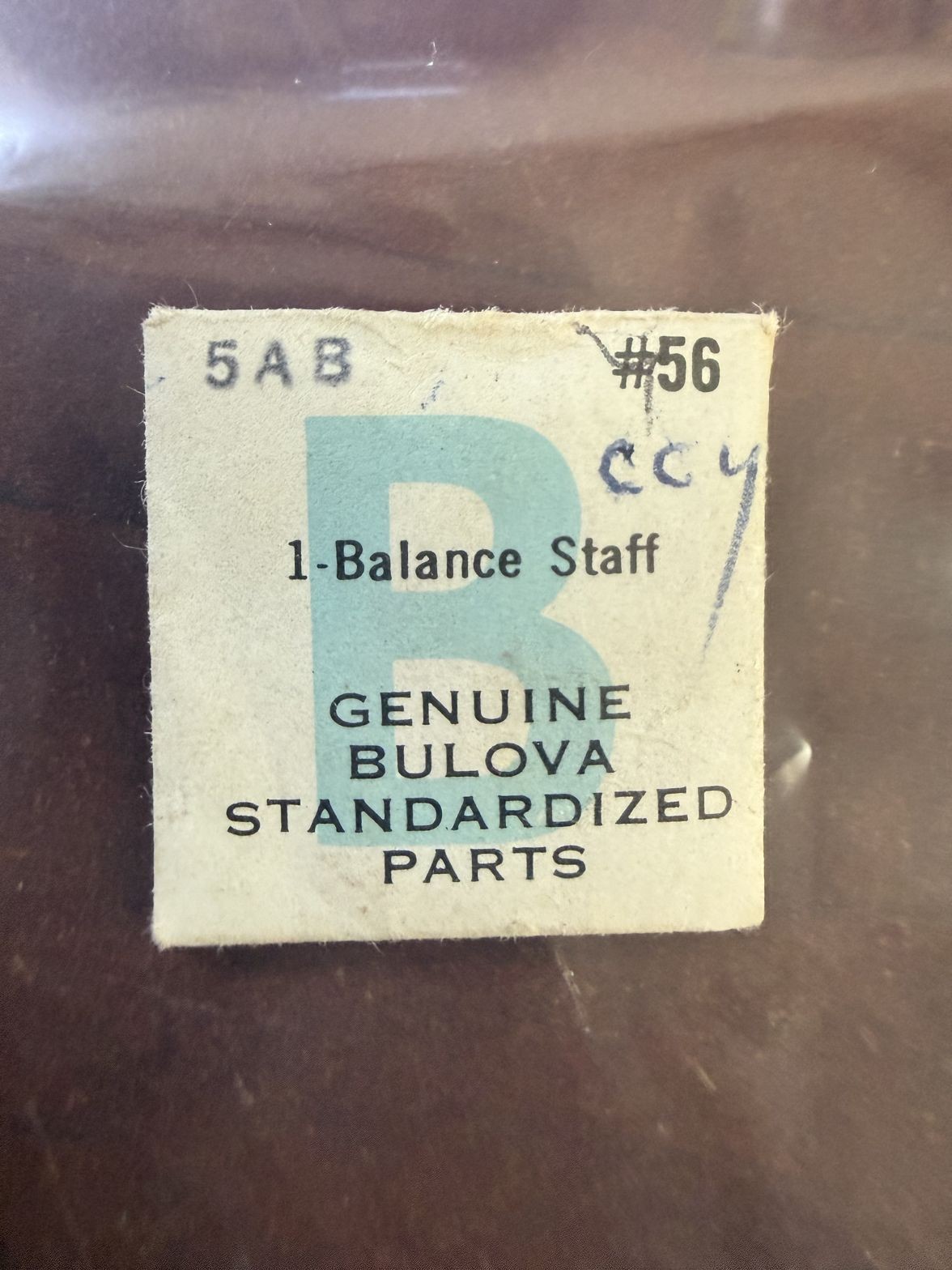 Bulova 5AB Balance Staff #56 NOS Genuine Vintage Watch Part New Old Stock