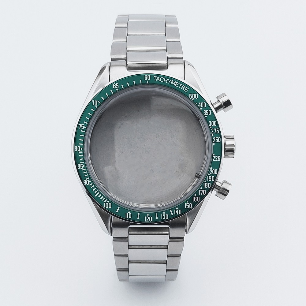40mm Stainless Watch Case+Strap Mineral glass for VK63 Movement 33.5mm Dial