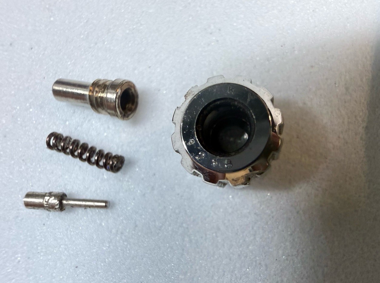 Tag Heuer Watch Crown And Parts, Marked KY 1218, 6.61mm x 5.12mm Parts Or Repair