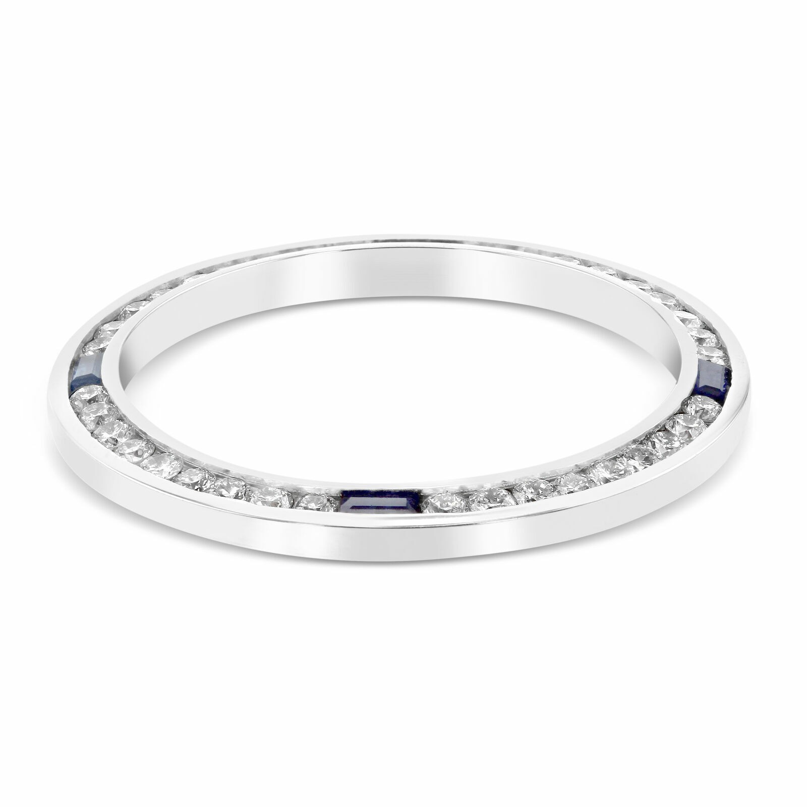 1CT NATURAL DIAMOND BEZEL 18KW FOR ROLEX DATE DATEJUST PRESIDENT WITH SAPPHIRES
