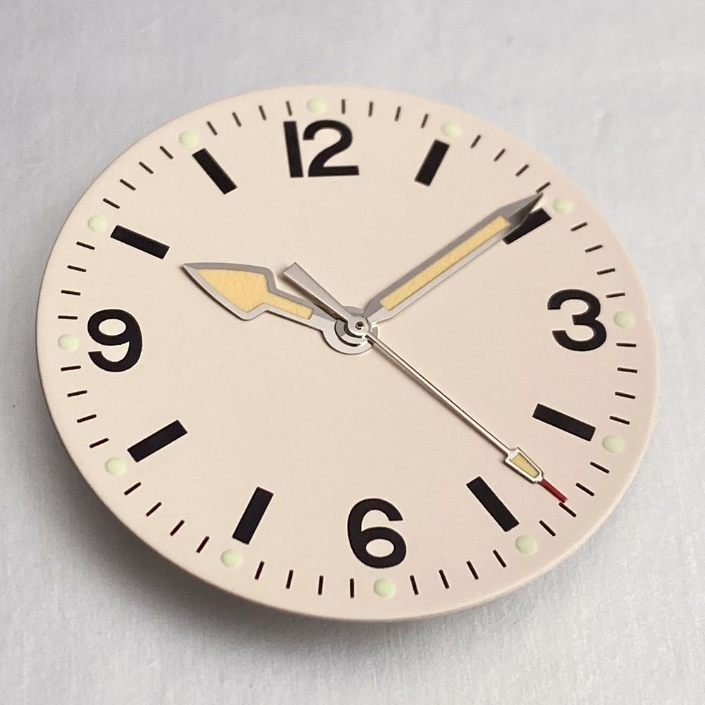 29mm Luminous Cream Black Dial Hand For Diving NH35 PT5000 Dive Watches