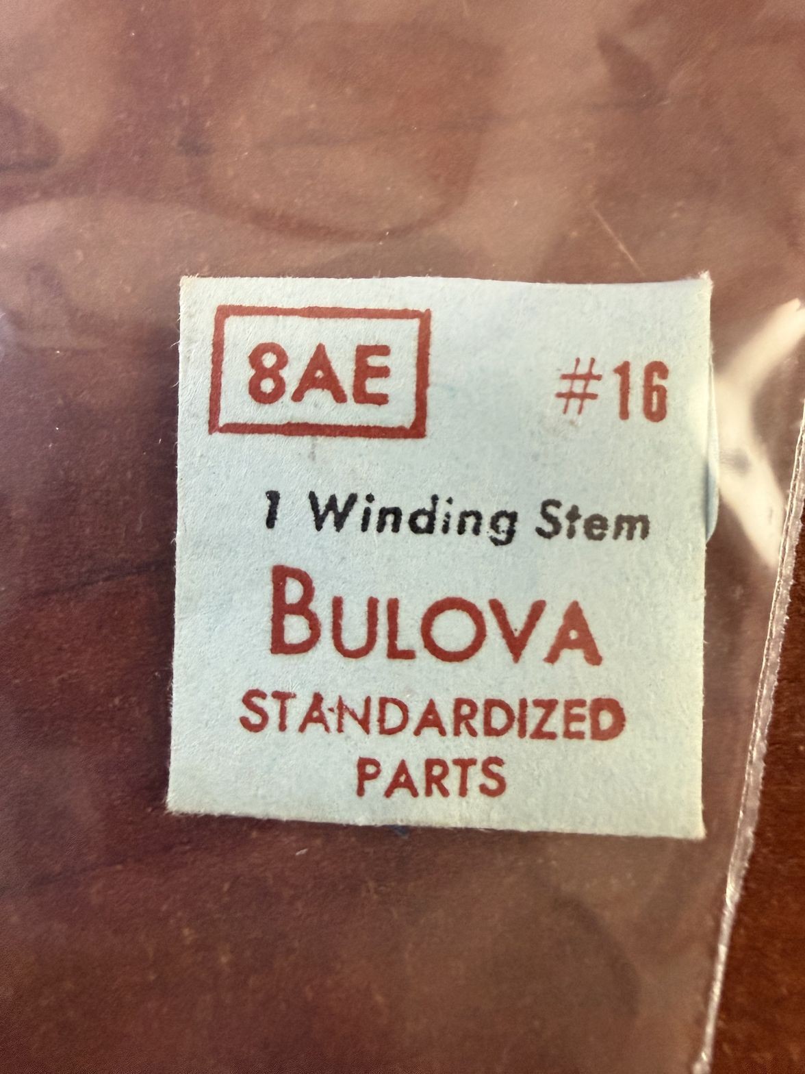 Bulova 8AE Winding Stem #16 NOS Genuine Vintage Watch Part New Old Stock