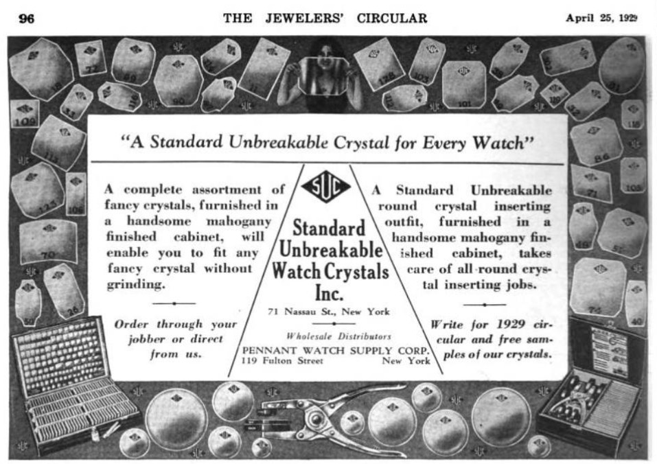 SUC – Standard Unbreakable watch Crystals – New in packaging