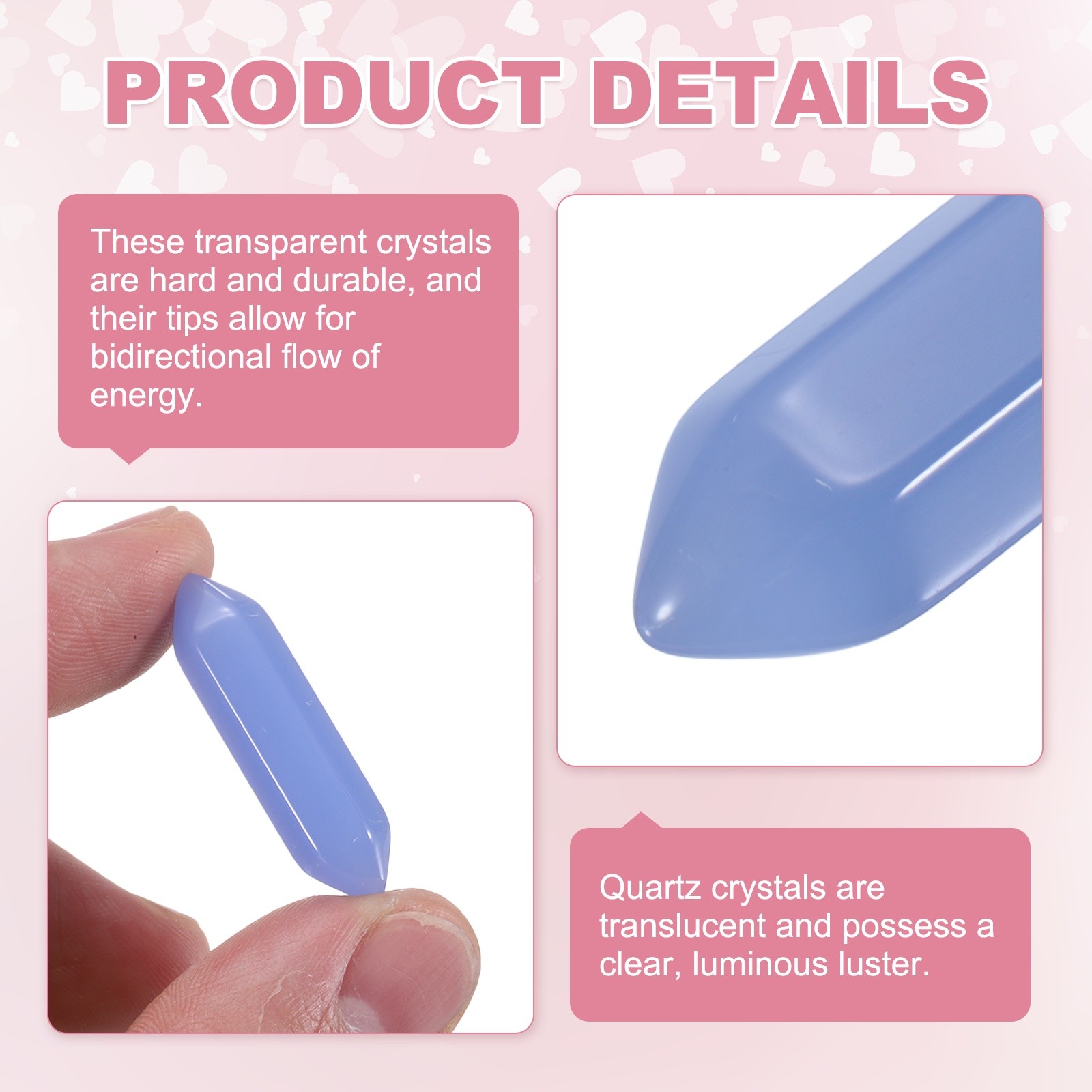 10 Pcs Blue Jade Quartz Crystals Polished Crystals Bulk for Jewelry Making