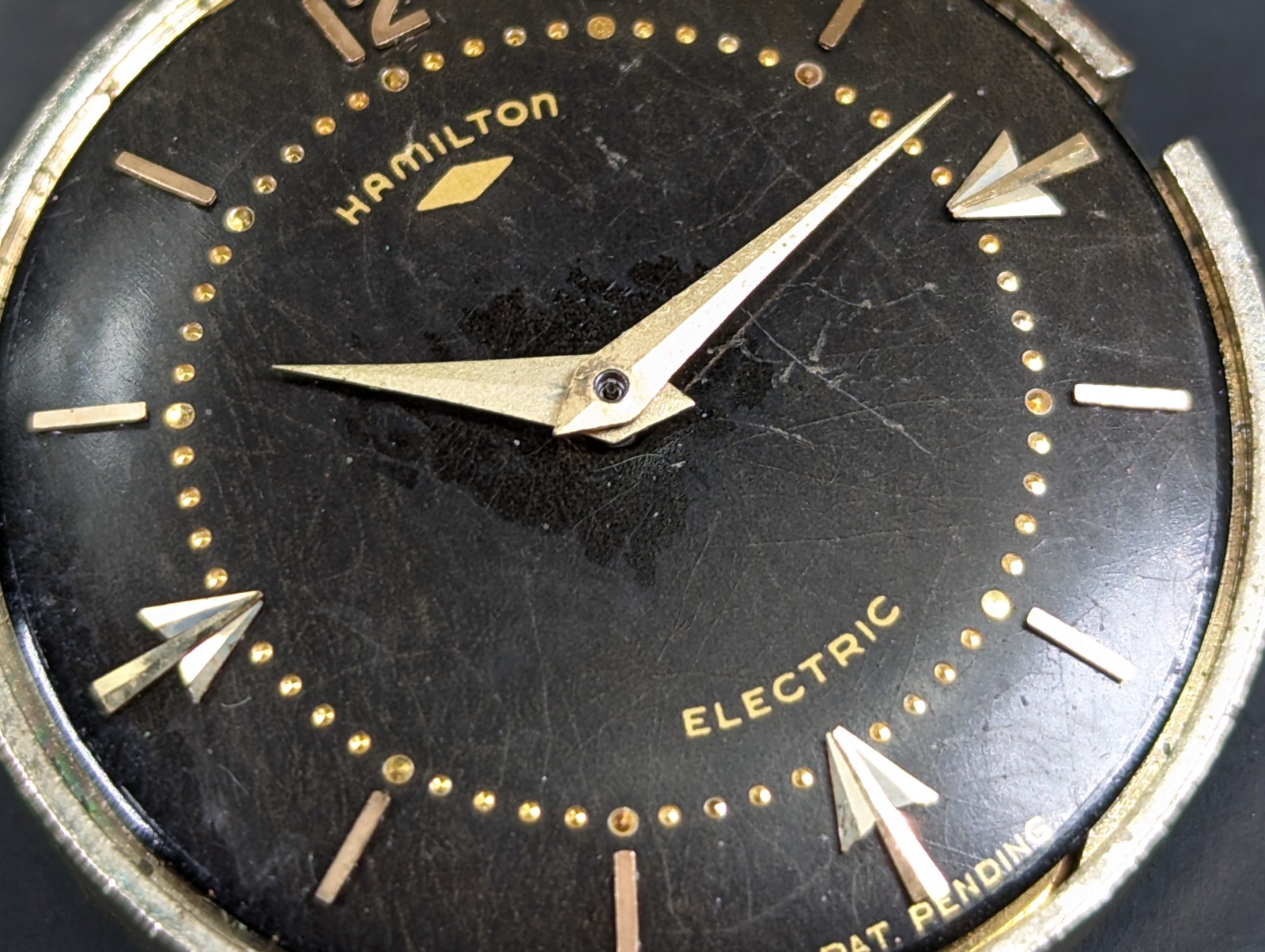Vintage Hamilton Van Horn 500 Electric Dial & Partial Movement For Parts/Repair