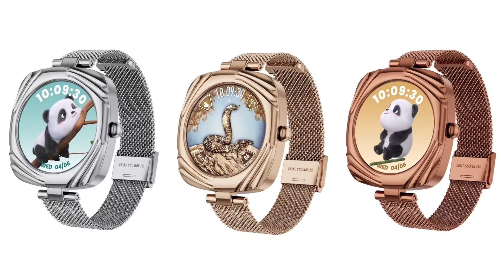 Smart Watch Stainless Steel Luxury Watch Bluetooth Call IP67 Fashion Bracelet A
