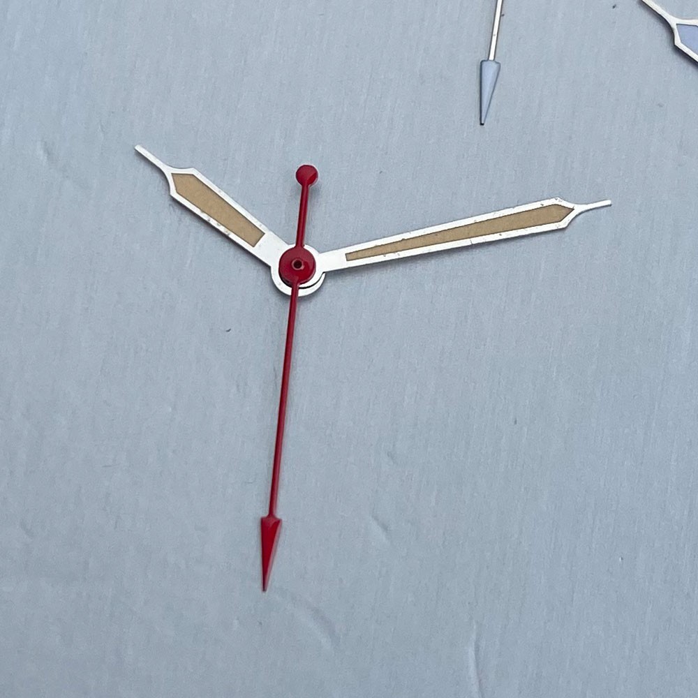 Silver Red Watch Hand Needles Green Lume fit NH35 PT5000 Miyota 8215 Movement