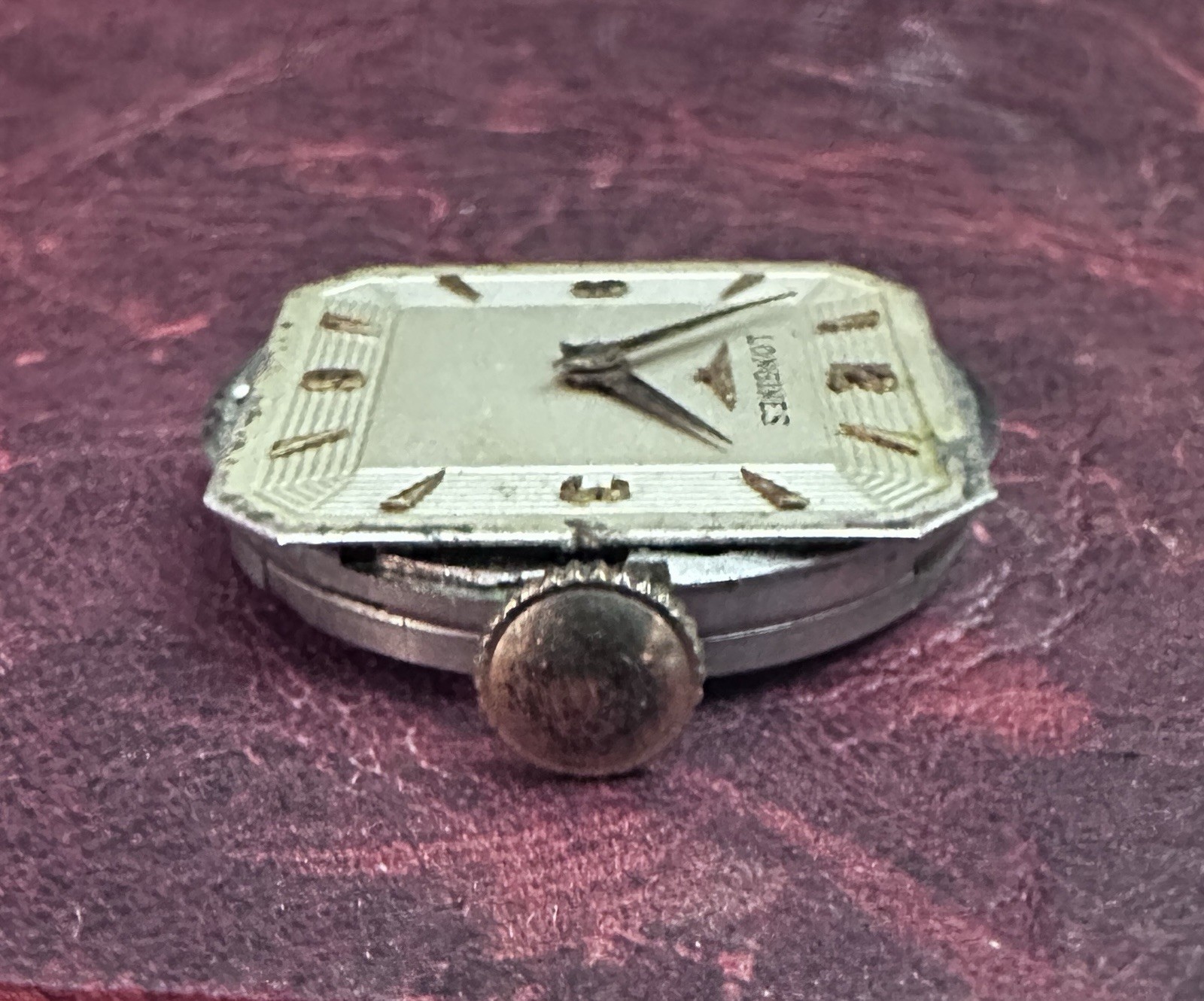 Vintage Longines, 17J, Cal 23Z Swiss Watch Movement, Dial, Hands, & Crown