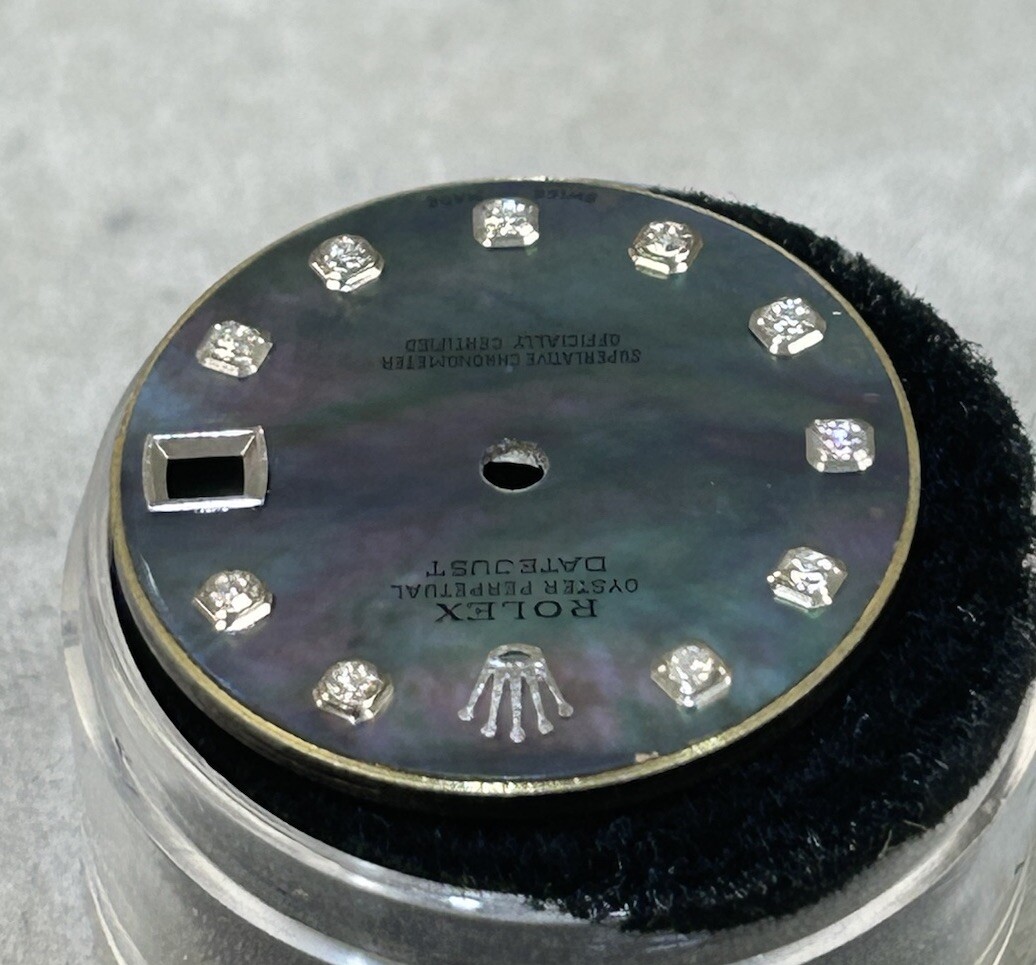 Rolex Ladies MidSize Datejust Custom Dark MOP Diamond Dial 68274 68279 178279