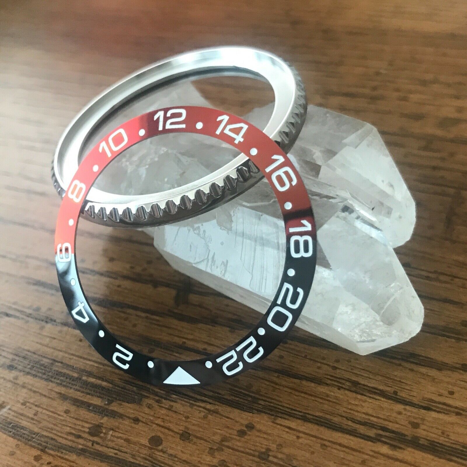 Sub Style Bezel + GMT Black/Red Ceramic Insert [for Seiko SKX SRPD] ~ US Seller
