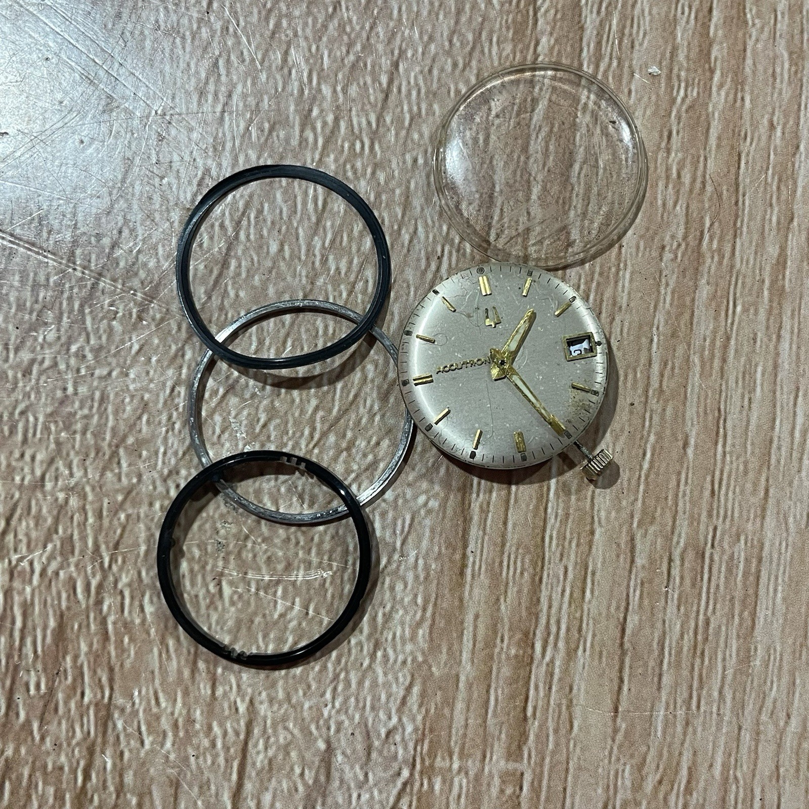 Rare Bulova Accutron 2169/3 Movement & Dial
