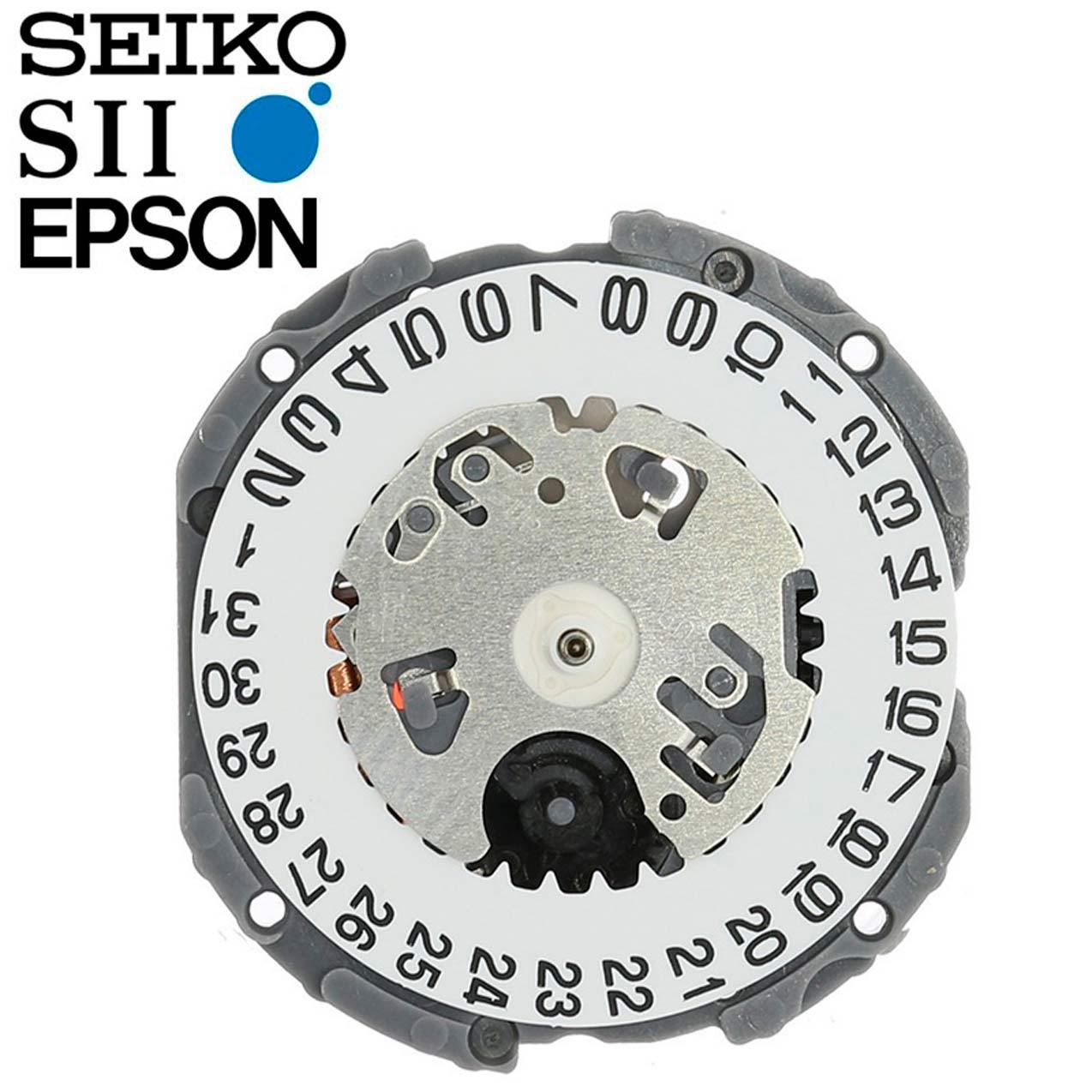 New Japan SII / TMI / Epson VJ12 Watch Movement, 8 3/4 Ligne, 3 Hands Date at 3