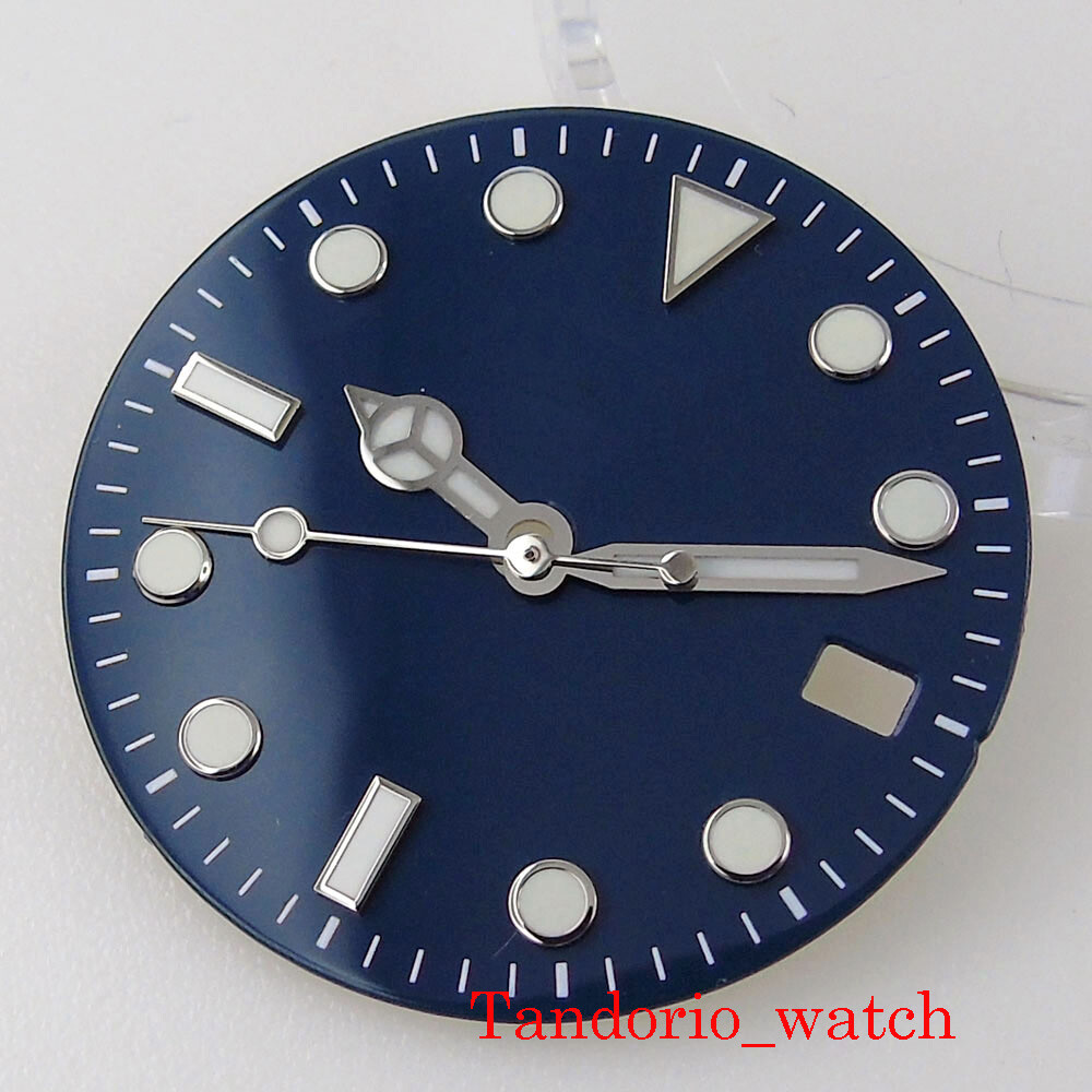 29mm Sterile Luminous Watch Dial Face Merc Hands For NH35 NH36 Movement