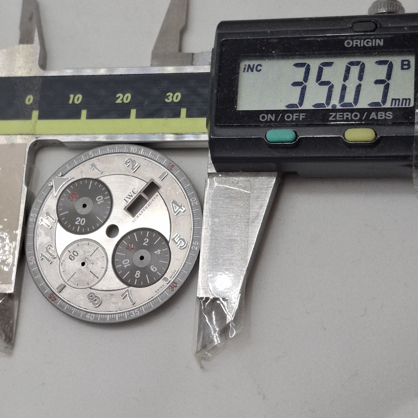 IWC International Watch Co Chronograph vintage dial 35mm PARTS Part Swiss #x6