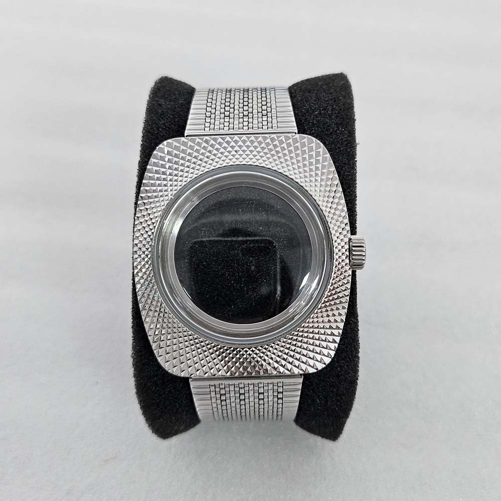 Watch Repair Parts 36.5mm Polished Case Metal Strap for NH35/NH36 Movement