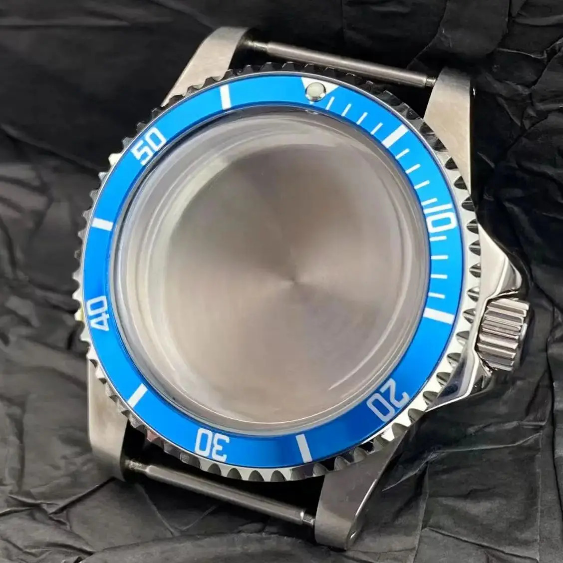 39.5Mm NH35 Case SUB GMT 120-Click Vintage Dome Acrylic Glass Watch Case for NH3