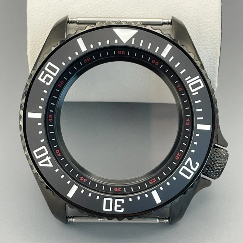 Black SKX007 Case 42mm NH35/36 Flat Sapphire Stainless Steel 22mm