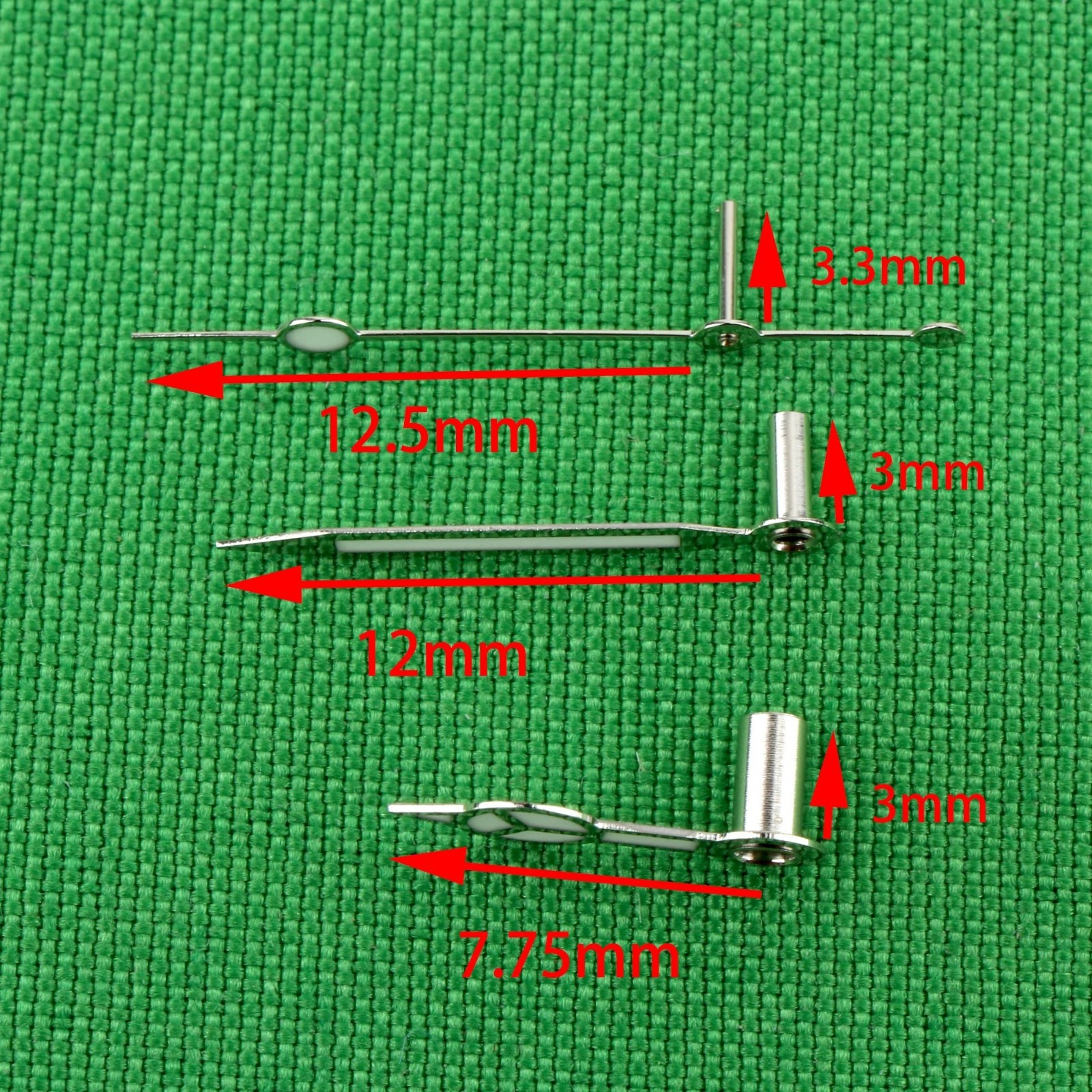 Watch Hands High Tube Extended Shaft for 2035 Quartz Movement Luminous Pointers
