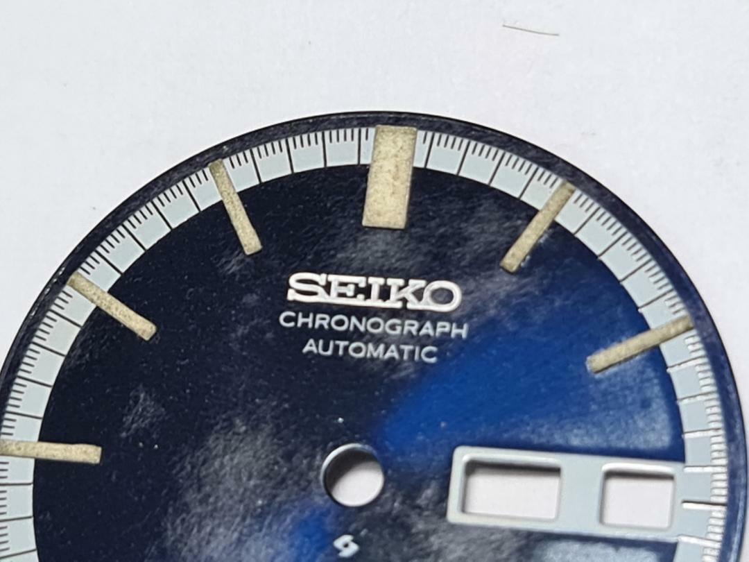 GENUINE USED GOOD CONDITION BLUE DIAL SEIKO CHRONOGRAPH 6139-8020 6139-8021